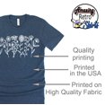 thumbnail image 4 of Women's Floral Tee Wildflower Graphic T Shirt Summer Flower Casual Loose Top Crew Neck Short Sleeve Shirts Tees (Navy-3X Large), 4 of 7
