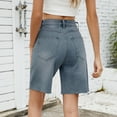 thumbnail image 5 of vigerkar Women Jorts Baggy Jeans Shorts Mid-Low Waisted Denim Y2K Shorts Summer Hot Short Pants Streetwear Blue, XL, 5 of 9