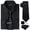 Black, variant on Solid Colors Mens Dress Shirt Matching Tie Set Formal Business Wedding Shirts Long Sleeve Button Down Casual White Pink 6PCS