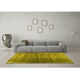 thumbnail image 3 of Ahgly Company Indoor Round Abstract Yellow Contemporary Area Rugs, 5' Round, 3 of 4