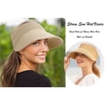 thumbnail image 2 of Sun Visors for Women Black Sun Hat Wide Brim Beach Hat UV Protection Straw Hat, Black, 2 of 5