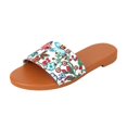 thumbnail image 2 of Sandalias Mujer Casual Tacón plano Vintage Flores Zapatillas Interior Exterior Verano Mar Playa Zapatos Wmkox8yii ytu4054, 2 of 5