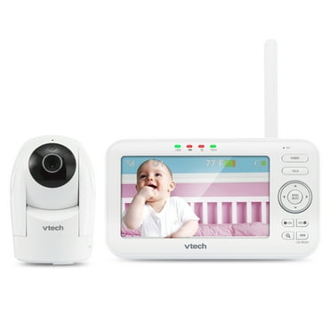 VTech 5" Digital Video Baby Monitor with Pan & Tilt Camera, Full Color and Automatic Night Vision, VM5262 (White)