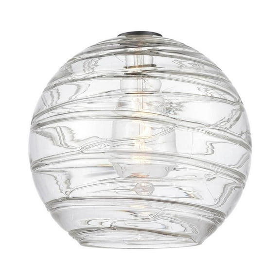 G1213-12-Innovations Lighting-X-Large Deco Swirl-Light Glass in Industrial Style-12 Inches Wide by 11 Inches High   Clear Finish