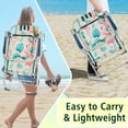 thumbnail image 4 of Heightened Oxford Cloth Beach Chair, Silver White Aluminum Tube, 220 lbs Capacity, Flamingo Pattern, 5-Position Adjustable Backrest, Storage Pouch & Cup Holder, for Picnic, Camping, Outdoor Sports, 4 of 9