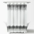 Lush Decor Shimmer Sequins Shower Curtain White/Black Single 70X72