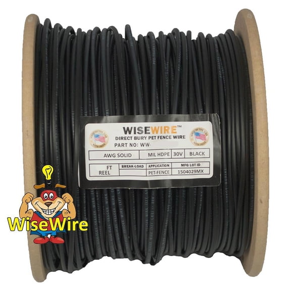 Wisewire Pet Fence Wire-Color:WW-G-P,Quantity:1000',Size:18 Gauge