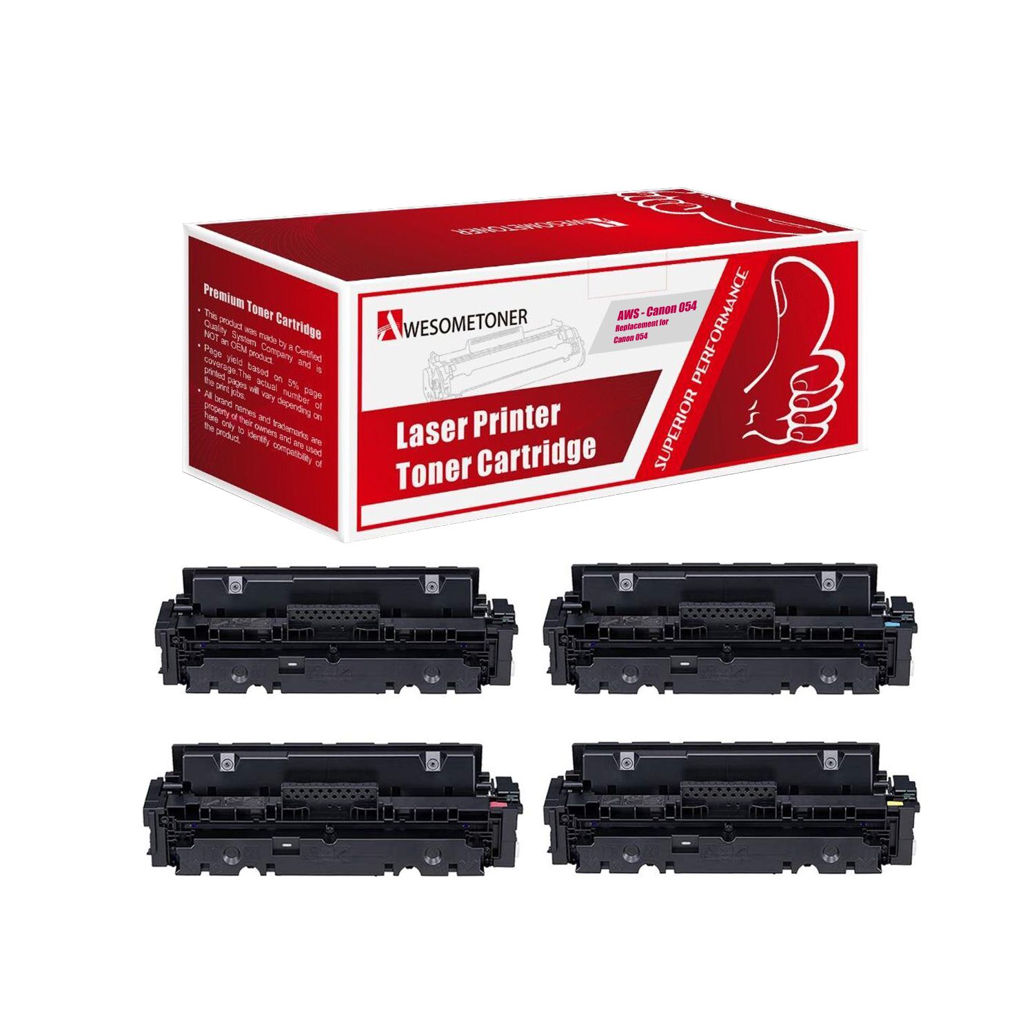Awesometoner Compatible Toner Cartridge Replacement for Canon 054 for Canon ImageCLASS MF642Cdw 