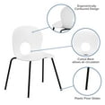 thumbnail image 5 of BizChair 770 lb. Capacity Designer White Plastic Stack Chair with Black Frame, 5 of 12