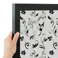 thumbnail image 4 of PinPix 20x17 Custom Cork Bulletin Board Floral Black Flower Poster Board Has a Fabric Style Canvas Finish, Framed in Floral Black Flower, by ArtToFrames (PinPix-123), 4 of 6