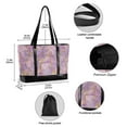 thumbnail image 2 of FORMRS Canvas Laptop Tote Bag for Women with 15.6" Computer Compartments Shoulder Handbag, Pastel Pink Marble Pattern, 2 of 7