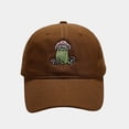 thumbnail image 2 of Peichun Mushroom Embroidered Hats for Unisex Casual Cute Soft Top Adjustable Visor Baseball Cap for Outdoor Sports and Daily Wear Men Women Workout Peaked Cap Brown One Size, 2 of 3