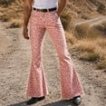 thumbnail image 2 of VeFlora Mens Bell Bottoms, Cheetah Print Bell Pants for men, 60s 70s Disco Outfits for Men Vintage Flared Jeans(Light Pink/XXL), 2 of 5
