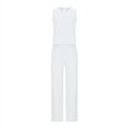 thumbnail image 5 of Womens Spring Outfits Women Outfits Clothing Set Female Round Neck Short Sleeve Tops Pants Sets Full Pant Style S_263 Women's Tracksuits White XXL, 5 of 5