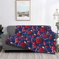 thumbnail image 5 of KLL Hot Cocoa Snowflake Mittens Print Fleece Throw Blanket, Horizontal Fleece Bedding Cute Soft Blankets Comfy Fleece Flannel Plush Home Decor for Couch & Bed -50"x40", 5 of 9