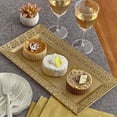 thumbnail image 2 of DISPOSABLE LACE TRAYS | for Upscale Wedding and Dining | 6 pc | Gold | 14” x 7.5”, 2 of 2