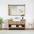 thumbnail image 2 of Villareal 60" Single White Farmhouse Bath Vanity in Weathered Pine with Mirror, 2 of 9
