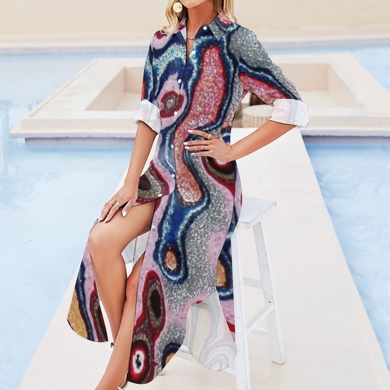 ite Long Sleeved Shirt Dress party dress women elegant luxury dresses for  women luxury designer party Evening dresses - Walmart.com