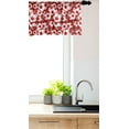 thumbnail image 3 of Ambesonne Football Window Valance, Soccer Balls Team Game, 54" X 18", Ruby Pale Salmon White, 3 of 3