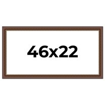46x22 Copper and Brown Real Wood Picture Frame Width 2 inches | Interior Frame Depth 0.5 inches |