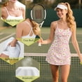 thumbnail image 6 of Yuyamidu Daisy Womens Golf Dresses with Built in Shorts Size XS Pink Sleeveless Tennis Dress 2 Pieces Stylish Athletic Workout Dress with Pockets Pickleball Outfits, 6 of 7