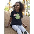 thumbnail image 2 of Cute Frog On A Water Lily Leaf T-Shirt Toddler -Image by Shutterstock,  2 Toddler, 2 of 4