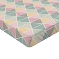 thumbnail image 2 of Ambesonne Retro Fitted Sheet, Triangle Zig Zag Crackles, Twin XL Size, Multicolor, 2 of 3