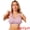 Pink, variant on DARING DIVA Women's Lace V Back Wireless Full Coverage Push Up Pullover Bra M Pink