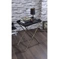 thumbnail image 1 of ACME Lajos Tray Table in Black Weave & Antique Gold, 1 of 2