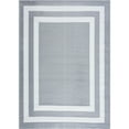 thumbnail image 4 of Outdoor Rug - Folded Design - Recycled Plastic Mat for Patio, Camping, Beach, Balcony, Porch, Deck - Weather, Water, Stain, Lightweight, Fade and UV Resistant - Paris- Gray & White, 4 of 5
