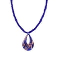 thumbnail image 5 of Ross-Simons Italian Blue Murano Glass Pendant Necklace in 18kt Gold Over Sterling, Women's, Adult, 5 of 7