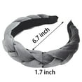 thumbnail image 4 of Headbands for Women Fashion Criss Cross Hairband Velvet Braided Hair Accessories, Gray, 4 of 6