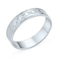 thumbnail image 2 of Bling Jewelry Mens Unisex Stash Striped X Pattern Mens Silver Ring .925 Sterling Wedding Band 5MM, 2 of 5