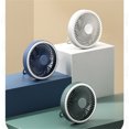 thumbnail image 4 of Billuyoard Ventilador portátil PP con de 360 ​​grados, luz LED nocturna colgante, Motor sin escobillas, ventiladores de refrigeración Electrodomésticos Azul, 4 of 6