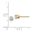 thumbnail image 2 of 14K Yellow Gold Earring Stud Women'S Diamond Round White 4.1 mm, 2 of 2