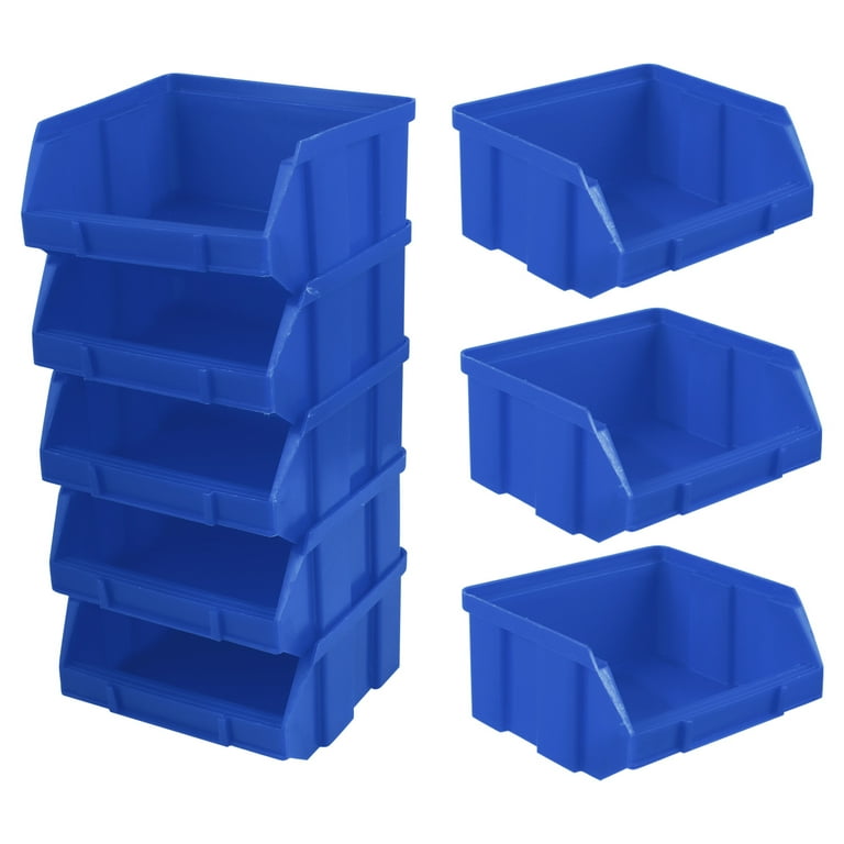  Auniwaig Multipurpose Plastic Storage Container Box， Blue Plastic  Tool Box with Handle and Latch Lock for Tools, Parts : Everything Else