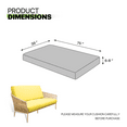 thumbnail image 4 of Twin Size 39"x75"Solid Futon Cover Mattresses Slipcover Fit 6"- 8", Sunshine, 4 of 9