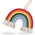 thumbnail image 2 of Colgante de pared de arco iris tejido a mano, decoración de pared de encaje de arco iris, tapiz de Color colgante de arco iris, decoración de habitación de niños y dormitorio Namotu WL-00876, 2 of 7