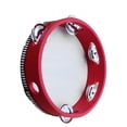 thumbnail image 2 of Handheld Tambourine, No Deformation Firm Structure Percussion Jingle Drum Pleasant Sound Compact Size  For Daily Entertainment, 2 of 8