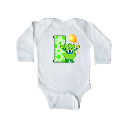 

Inktastic 1st Birthday Monster Gift Baby Boy or Baby Girl Long Sleeve Bodysuit