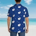 thumbnail image 6 of Xecao Moon Lamb print Hawaiian shirt - a stylish short-sleeve button-down for men, perfect for casual beach and tropical outings., 6 of 9