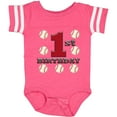 thumbnail image 3 of Inktastic First Birthday Baseball Boys Baby Bodysuit, 3 of 5