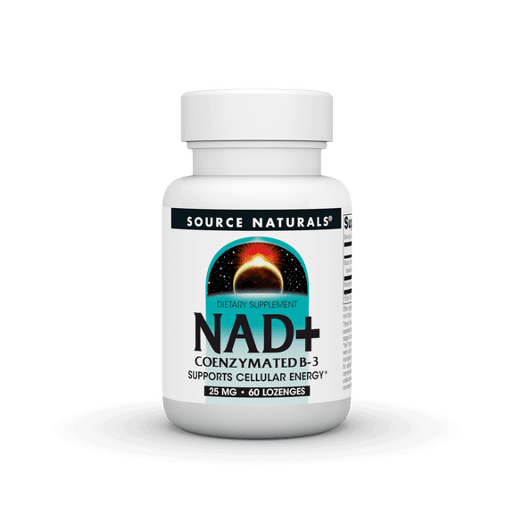 Source Naturals NAD , Coenzymated B-3, Supports Cellular Energy*, 25 mg - 60 Lozenges