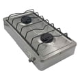 thumbnail image 4 of Parrilla Estufa De Acero Inoxidable Con 2 Quemadores Gas LP Para Sobreponer Besthelg 23451, 4 of 6