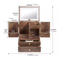 thumbnail image 2 of Wood Makeup Cosmetic Storage Organizer Box Cabinet with Drawers and Mirror, Multi-Function Large Capacity Make Up Shelf Cosmetics, 2 of 9