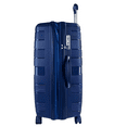 thumbnail image 3 of TRAVLR 100 % PP Résistant aux Chocs Léger Extensible 24 Pouces Valise de Soute à Roulettes - Bleu Marine., 3 of 6