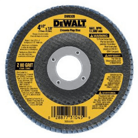 DEWALT 80 Grit Zirc Flap Abrasive Wheel, Brown