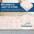 thumbnail image 7 of Hasoo Modern Washable Indoor Carpet 8' x 10' Pink Neutral Area Rug for Living Room Geometric Floral Pattern Non-slip polyester Room Decor Rug, 7 of 7