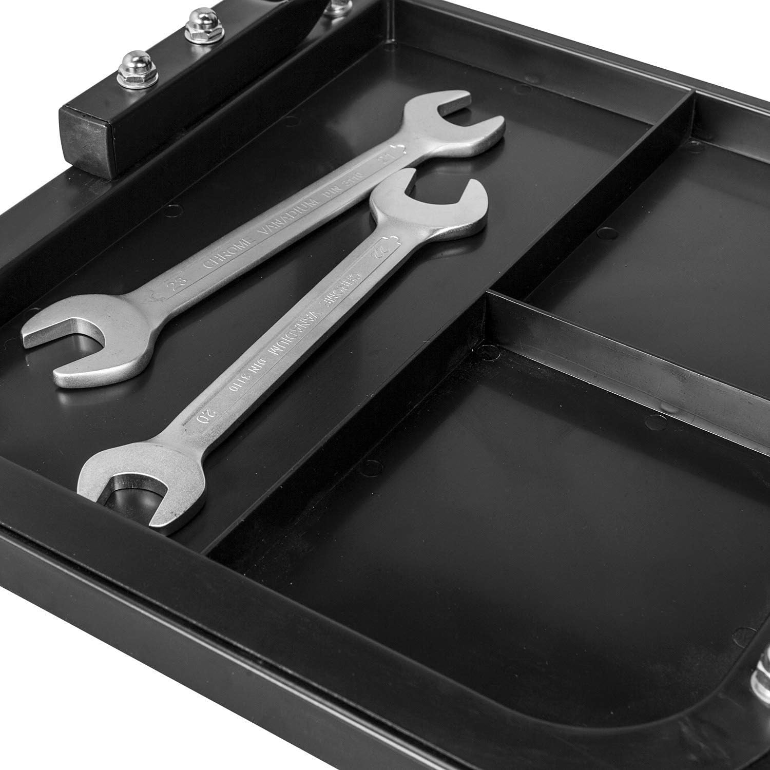 Torin Rolling Creeper Garage/Shop Seat: Padded Mechanic Stool with Tool Tray Storage, Black,WATR6300B