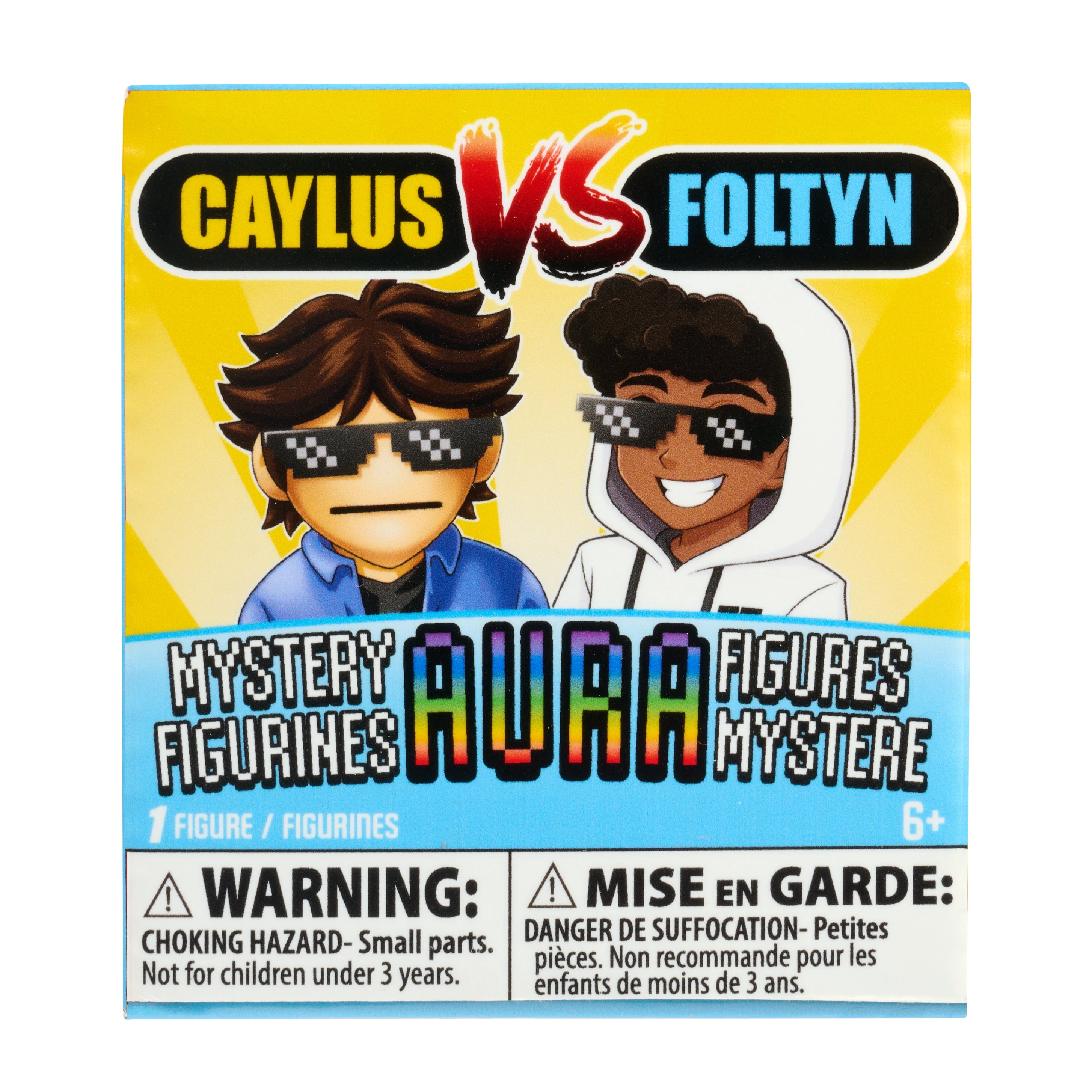 Caylus vs Foltyn Mystery Aura Mini Figures – Blind Box Collectible, 3” Surprise Figure, 11 to Collect, Rare Golden Aura Chase
